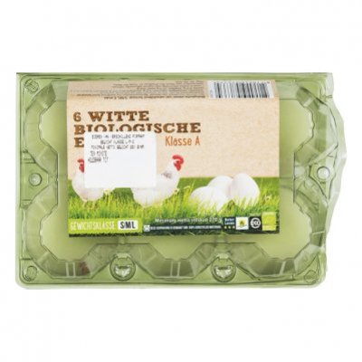 Witte biologische eieren